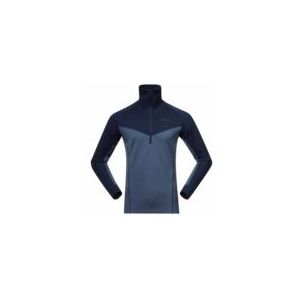 Bergans - Inner: Dual Merino Half Zip - Gebreide Trui - Granite Blue/Navy Blue