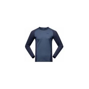 Longsleeve Bergans Men Inner: Dual Merino Long Sleeve Granite Blue/Navy Blue-XXL