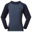 Bergans - Kids Inner - Longsleeve - Granite Blue/Navy Blue - Merinowol/Polyester/Polyamide