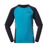 Bergans - Inner: Dual Merino Junior Long Sleeve - Aqua Lagoon/Navy Blue - Longsleeve