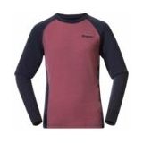 Bergans - Inner: Dual Merino Junior Long Sleeve - Ruby Purple/Navy Blue - Longsleeve