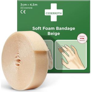 Cederroth zelfklevend schuimverband, beige, 3 cm x 4,5 m