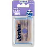 Jordan - Tandenstokers - Double Ended Thin - 100 stuks