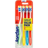 Jordan - Total Clean Tandenborstels Soft - 4 stuks