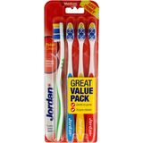 Jordan - Total Clean - Tandenborstel - 4-pack