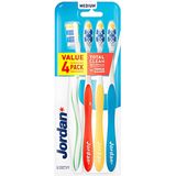 Jordan - Total Clean - Tandenborstel - 4-pack