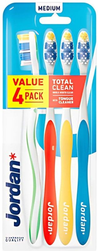 Jordan - Total Clean - Tandenborstel - 4-pack