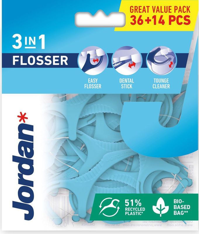 6x Jordan 3-in-1 Flosser 36 stuks
