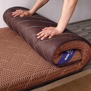 Japanse opvouwbare futon-matras voor gastenkamer, Japanse vloermatras slapen Tatami mat oprolbare campingmatras, draagbare vloer gastenbed vloer ligstoel