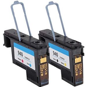 Vervanging Printkoppen voor 940 C4900A C4901A voor 8000 8500-serie, Vervangende Printkop(Zwart en geel + rood en blauw)