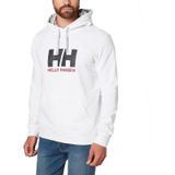 Helly Hansen Logo Hoodie 33977-001, Mannen, Wit, Sporttrui casual
