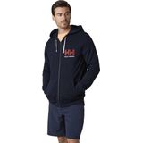 Helly Hansen HH Logo Capuchon Trui met Doorlopende Rits Heren, navy