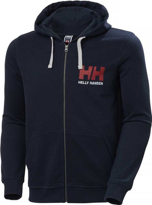 Helly Hansen HH Logo Capuchon Trui met Doorlopende Rits Heren, navy