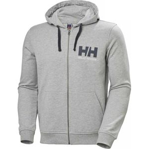 Helly Hansen - HH Logo - Capuchontrui - Grijs Melange - Biologisch Katoen