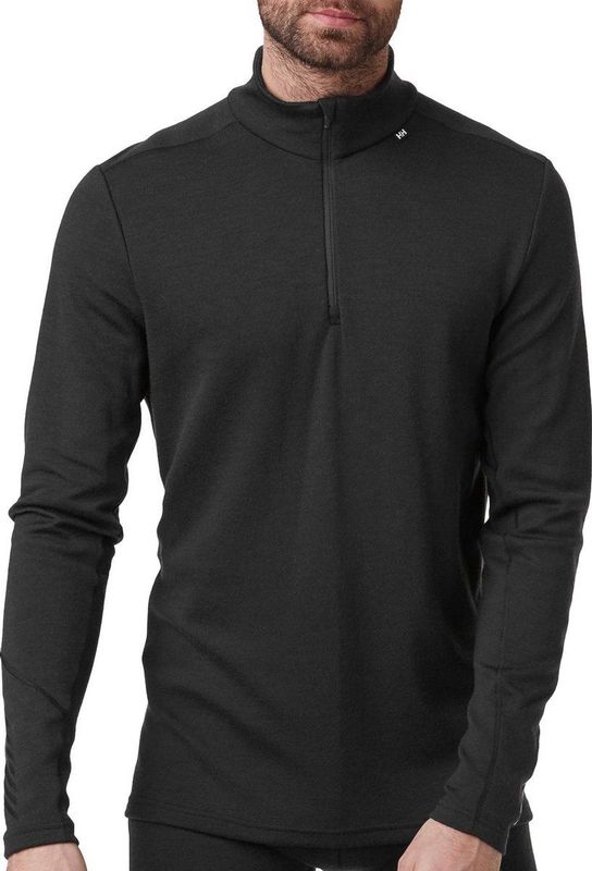 Ondershirt Helly Hansen Men Lifa Merino Midweight 1/2 Zip Black