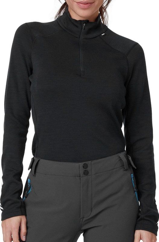 Helly Hansen - Lifa Merino Midweight 1/2 Zip - Ondershirt - Zwart - Merinowol