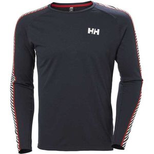 Helly Hansen - Lifa Active Stripe Crew - Lange Mouwen Basislaag - Zwart - Gerecycled Polyester