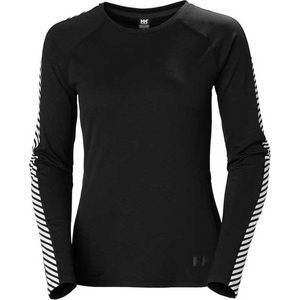 Helly Hansen Lifa Active Stripe Crew Lange Mouwen Basislaag Zwart Vrouw