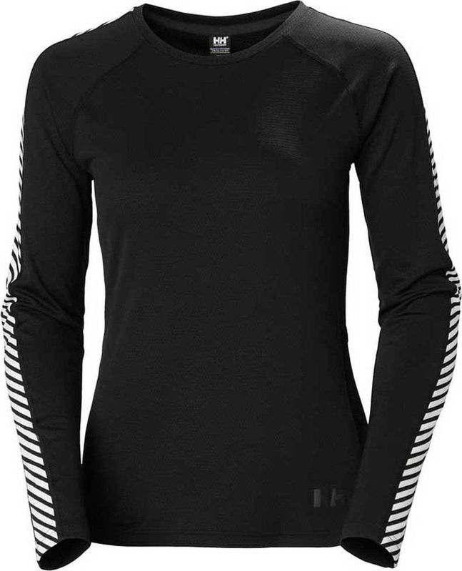 Helly Hansen Lifa Active Stripe Crew Lange Mouwen Basislaag Zwart Vrouw