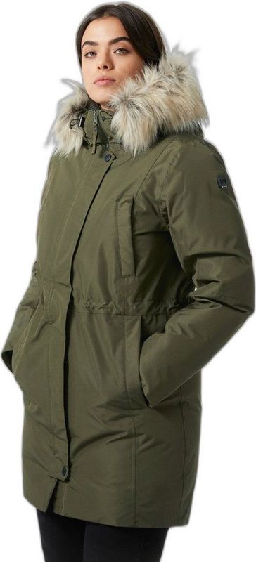 Helly Hansen - Senja Parka - Dames Trenchcoat - Utility Green - 100% Gerecycled Polyester