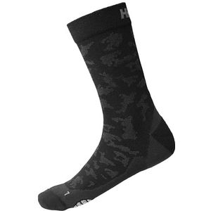 Helly Hansen Unisex Trail Crew Sok, Zwart, 39-41