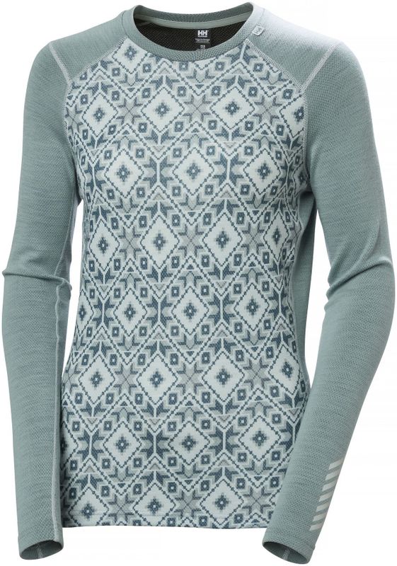 Helly Hansen - Lifa Merino Midweight Graphic Crew - Dames - Cactus