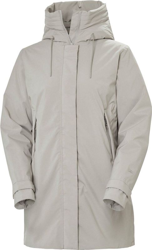 Victoria - Insulated Mid Rain Jacket - Dames - Lichtgrijs - Polyester