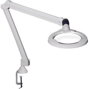 Luxo Circus Loeplamp met LED Verlichting - Vergrootglas 1.85x (3,5 dioptrie) - Leesloep voor ouderen - Loupelamp LED Pedicure - Tafelklem