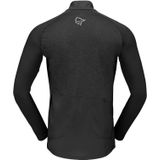 Norrona - Fjørå Equaliser Long Sleeve Zip Top - Zwart - Herenshirt