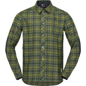 Norrona - Tamok Wool Shirt - Groen - Heren Overhemd van Nylon