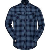 Norrona - Femund Flannel Shirt - Marine Blauw - Heren Overhemd van Katoen