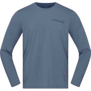 Norrona - Femund Tech Long Sleeve - T-shirt - Blauw - Gerecycled Polyester