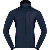 Norrona - Falketind Power Grid Hood - Fleecevest - Indigo Night Blue - Heren