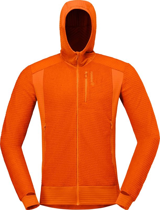 Norrona - Falketind Alpha120 Zip Hood - Fleece - Oranje