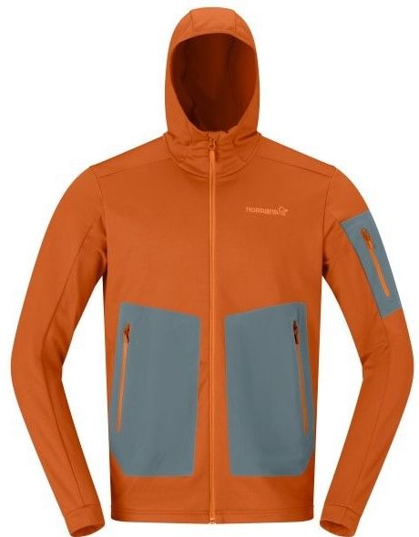Norrona - Femund Warm2 Stretch Hood - Fleece - Gold Flame - Stretch Stof