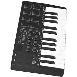 Elektronische Piano Bedieningstoetsenbord Met 25 Aanslaggevoelige Toetsen Draagbaar USB-toetsenbord Met 8 RGB-verlichte Pads En 8 Knoppen