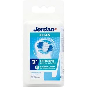 Jordan Tandenborstel Elektrisch Opzetstukken Clean Brush 2St Wit
