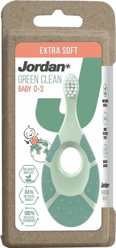 8x Jordan Tandenborstel Green Clean Step 1 Baby (0-2 jaar)