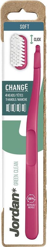 Jordan - Green Clean Change - Tandenborstel Soft - 4-pack - Gerecycled Plastic