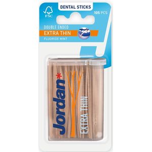 Jordan - Dental Sticks - Extra Dunne Tandenstokers - 105 Stokers