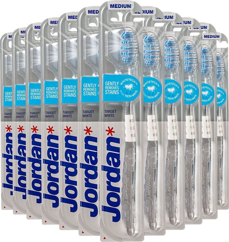 12x Jordan Tandenborstel Target White Medium