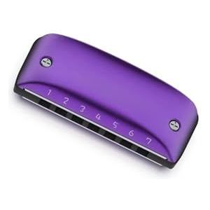 7-gaats Mondharmonica Standaard Paddy Country Mineur Stemming Sleutel Van CDFGA Bb beginners mondharmonica (Color : Purple Paddy Bb)