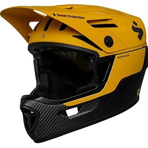 Sweet Protection MIPS scheidsrechterhelm voor volwassenen, uniseks, chopper, oranje/natuurlijk carbon, small