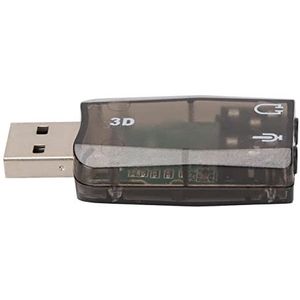 USB-stereogeluidskaart, stabiele 3,5 mm-aansluitingen Externe geluidsadapter Onafhankelijke snelle plug-and-play voor pc voor