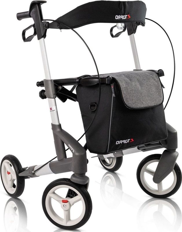 Rollator Topro Troja 5G (Zachte wielen  kg) Zilver Incl. Rugsteun