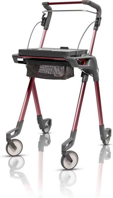 Topro - Hestia - Rollator - Wijnrood - Opvouwbaar - 7 Jaar Garantie