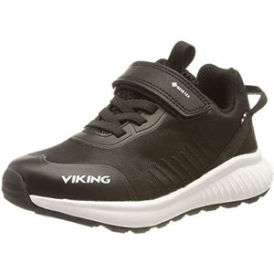 Viking Aery Tau Low GTX Sneakers voor kinderen, uniseks, zwart, 29 EU