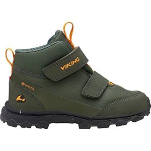 Viking Unisex Ask Mid F GTX Walking Shoe, Huntinggreen/Orange, 35 EU