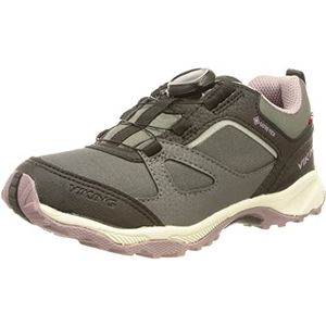 viking Unisex Nator Low GTX Boa Walking Shoe voor kinderen, Charcoal Dusty Pink, 33 EU