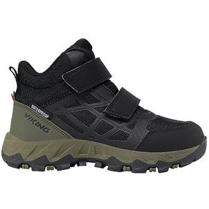 Viking Unisex Track Mid Wp 2v Wandelschoen voor kinderen, black olive, 36 EU